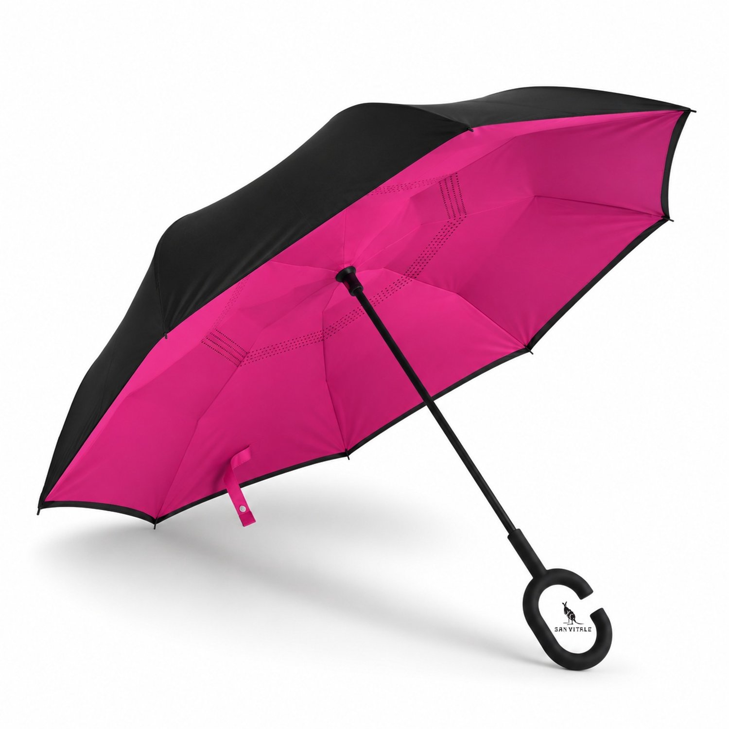 Bol.com San Vitale® - Unieke reversible Windproof Paraplu - Paraplu opvouwbaar - Paraplu's - Fuchsia/Paars aanbieding