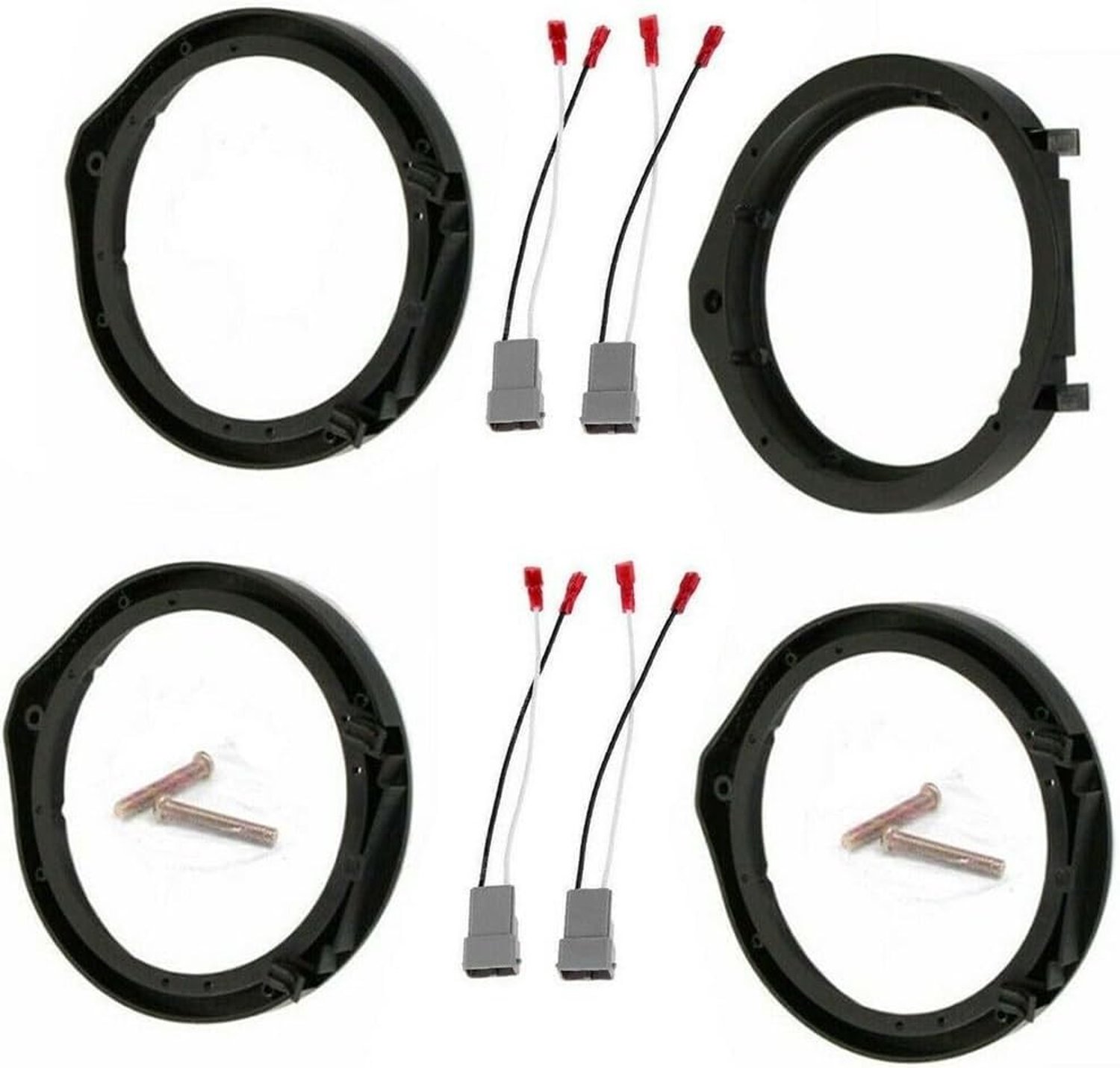 2 Sets Auto Luidspreker Adapter met 4 Connectoren en 4 Draadbundels voor Honda Civic 6.5" Luidsprekers, Eenvoudige Installatie en Compatibiliteit