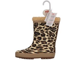 XQ kinderlaarzen - gevoerd - leopard/panter print - warm - maat 21/22