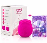 Fuchsia Roze – Lovemytoy® Roos Vibrator – 10 Zuigstanden – Clitoris Stimulator – Luchtdruk Vibrator – IPX7 Waterdicht – Magnetisch Oplaadbaar Sex Toy voor Vrouwen