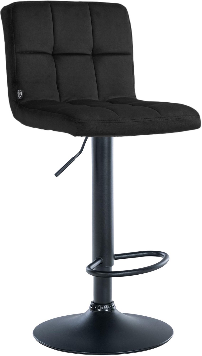 Luxe Comfort Torino 0061 barkruk - fluweel - zwart zwart/zwart