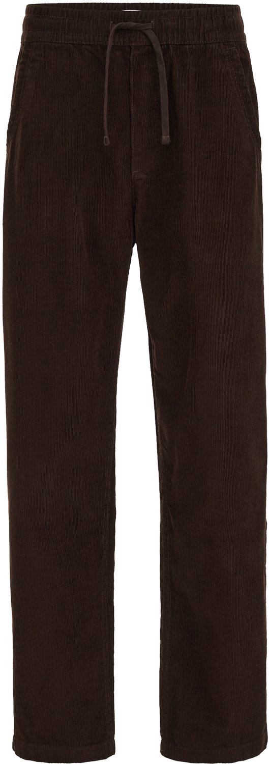 WE Fashion Heren regular fit corduroy broek met elastische tailleband