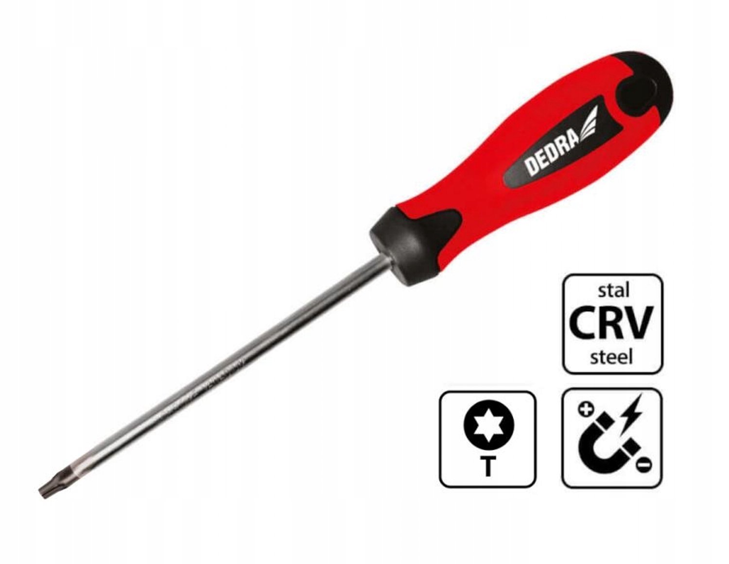 Torx Schroevendraaier T10x80mm Magnetisch CRV - Dedra