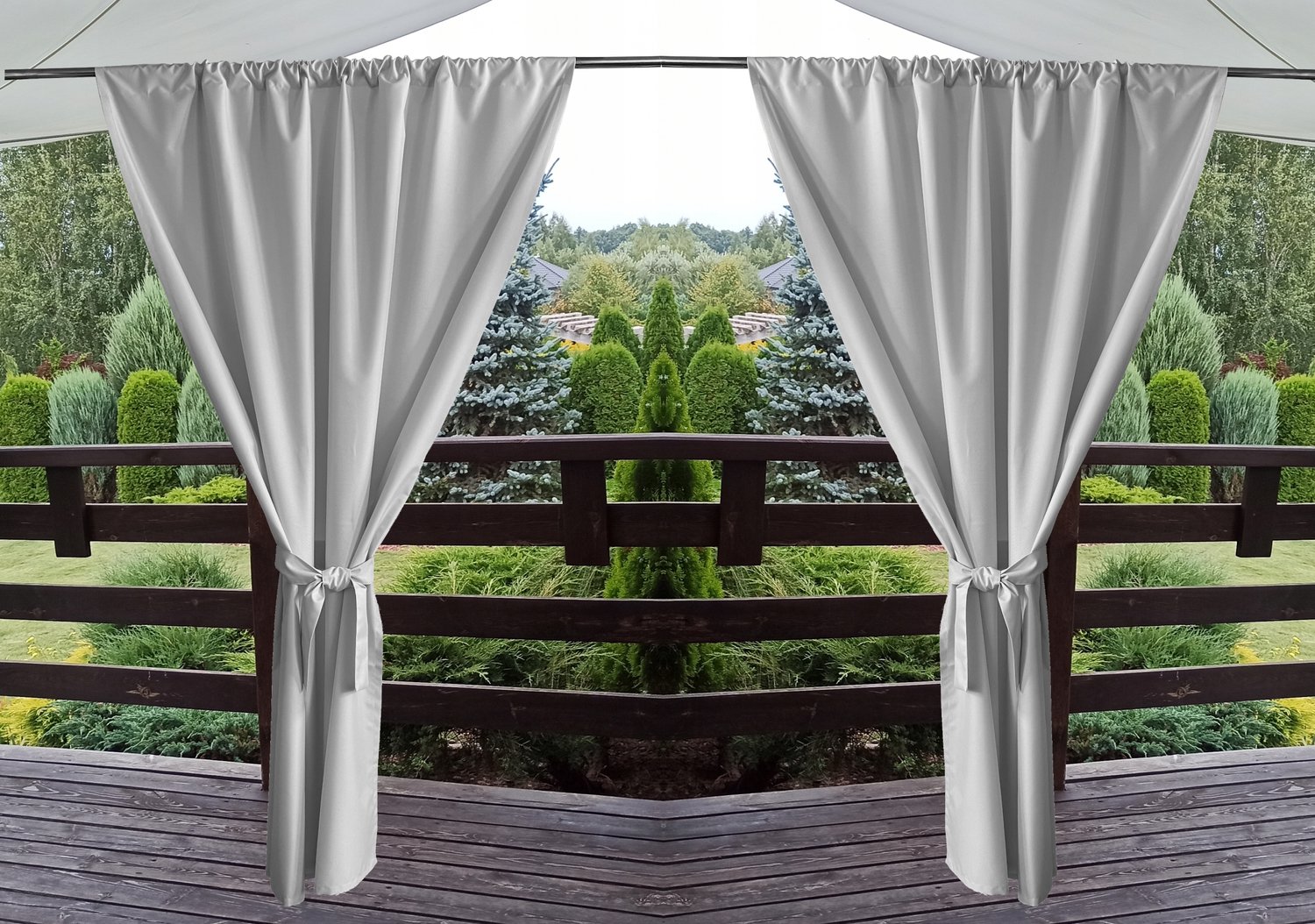 Waterdicht Tuinhuis Gordijn voor Paviljoen/Terras - Grijs 155x220cm