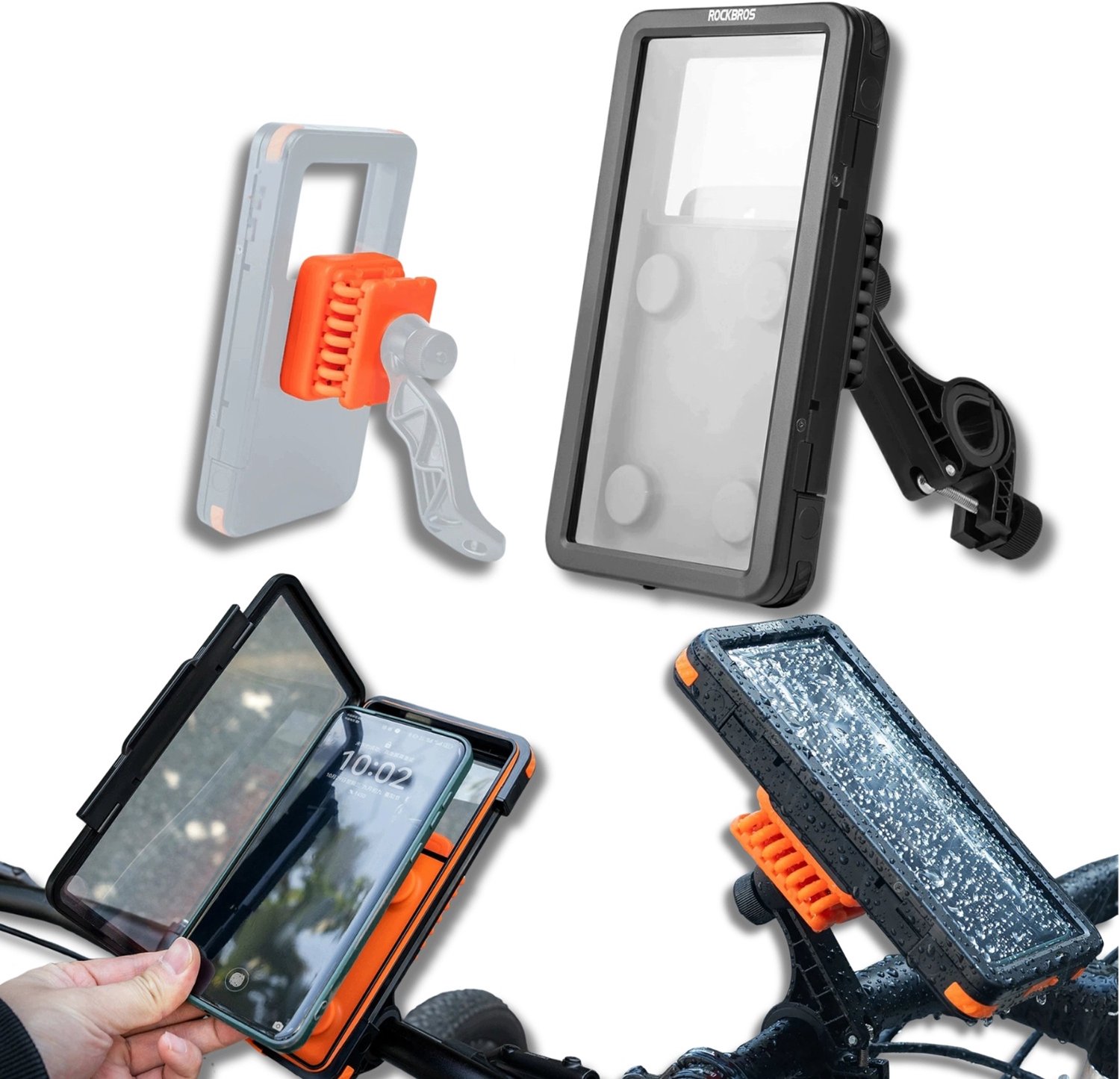 Rockbros Fiets Telefoonhouder Magnetisch Waterdicht IPX4 4.7-6.9"