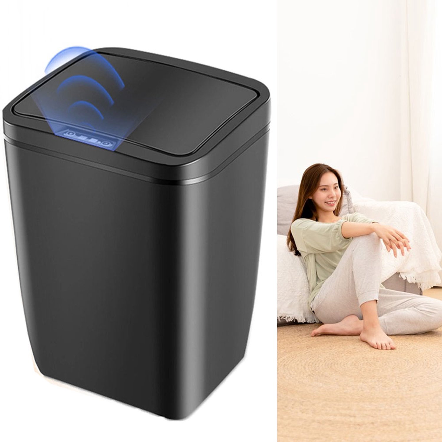 Automatische Prullenbak 14L - Contactloze Keuken & Badkamer Vuilnisbak