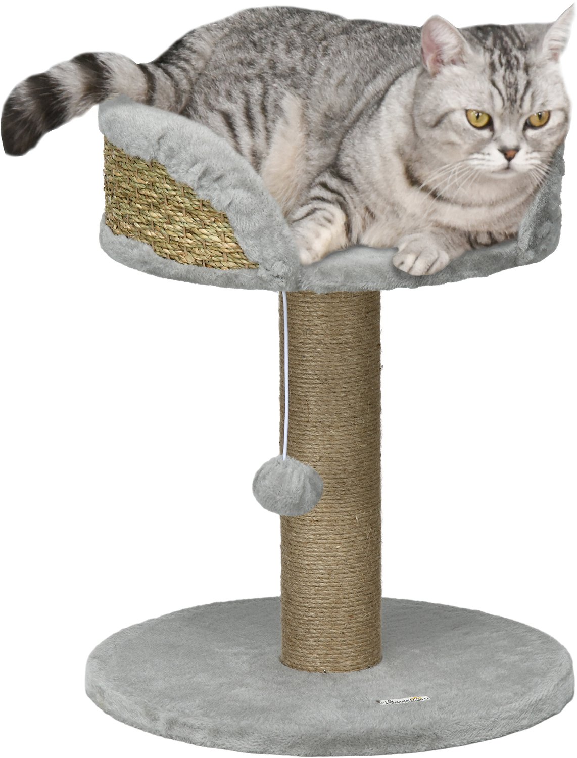 PawHut krabpaal voor katten, gemaakt van spaanplaat - 40x40x49cm - Grijs