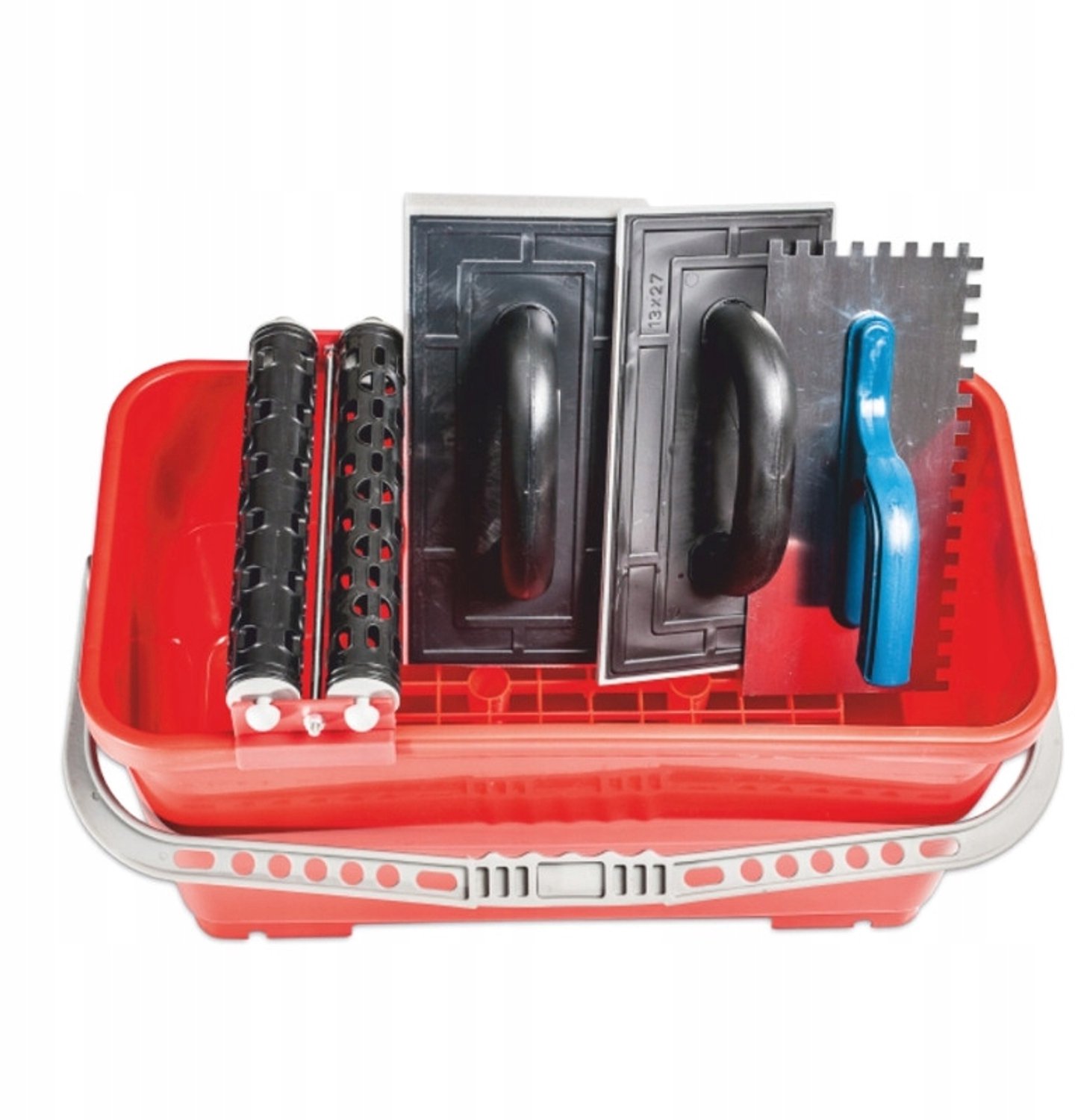 24L Tegelzetters Set: Emmer, Spaan, Schuimrubber en Roller