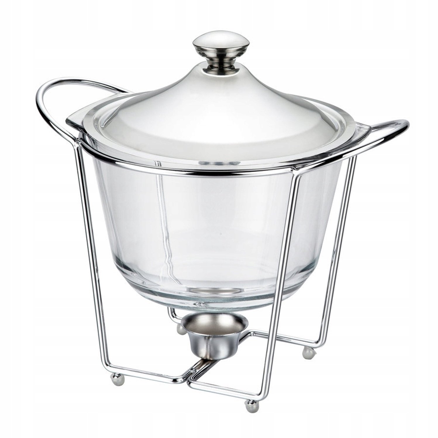 Glazen ovenschotel met warmer, 4L, 26x22,5cm