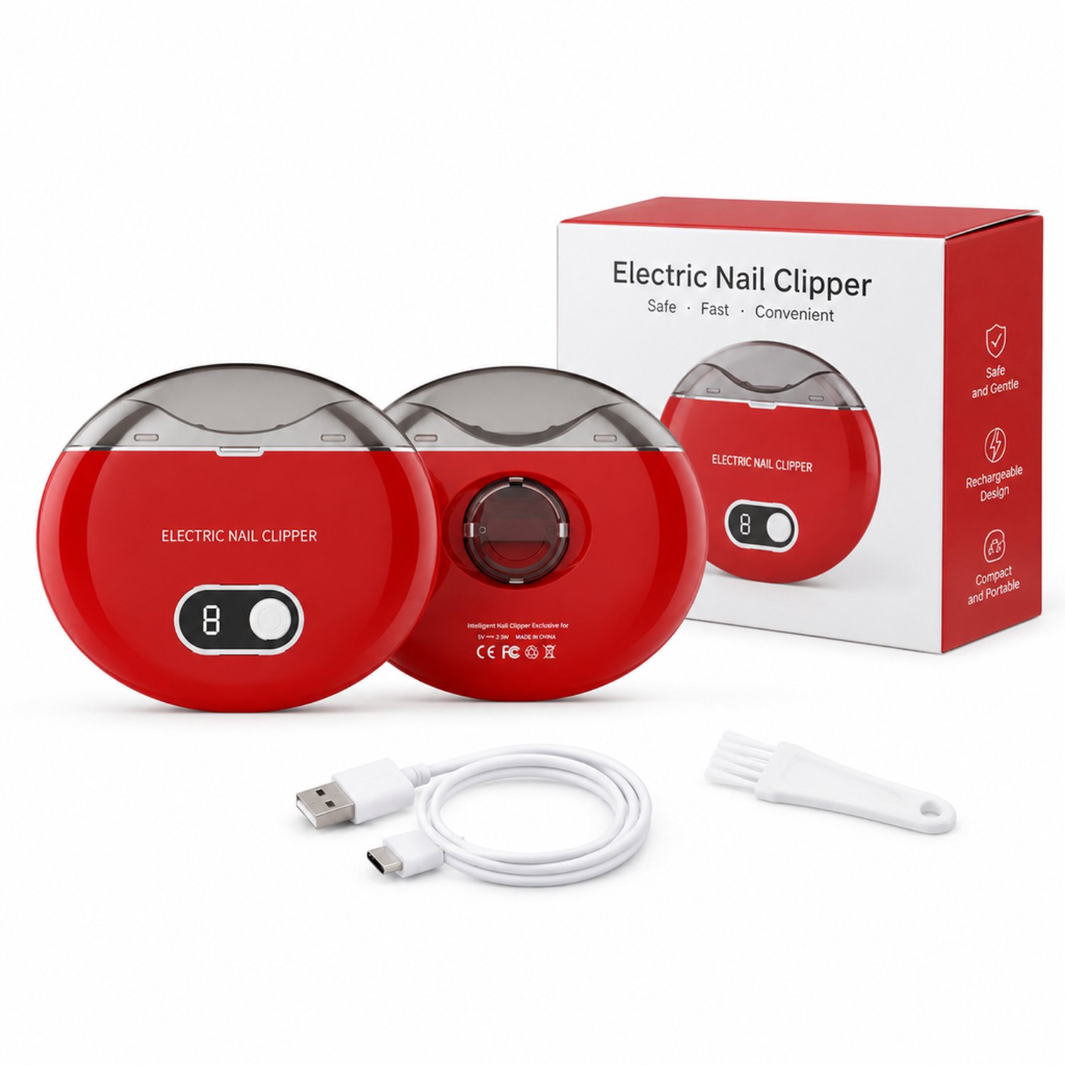 elektrische nagelknipper - generatie 2 - eenvoudig ontwerp - voor dagelijks gebruik thuis en zakelijk - Engelse verpakking