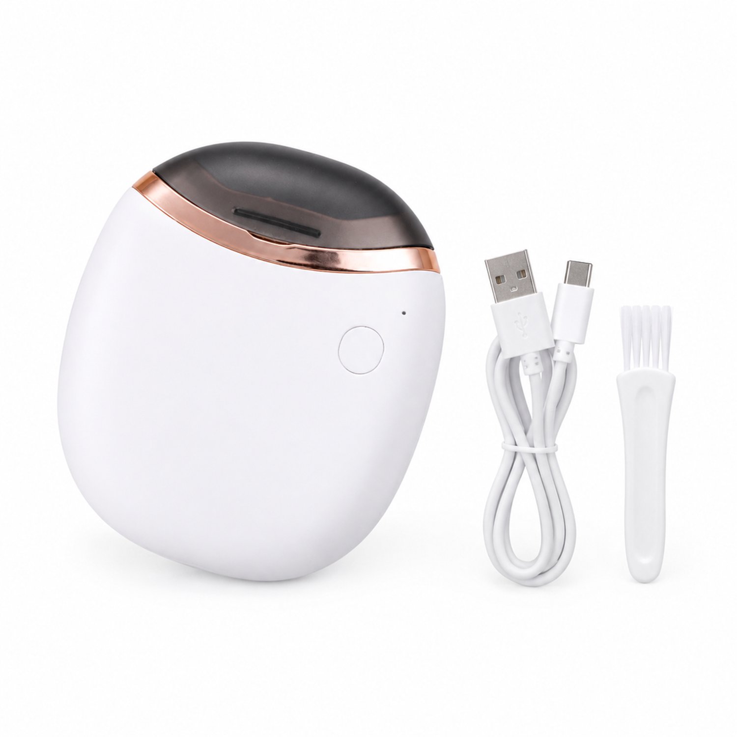 Elektrische nagelknipper - wit - met USB-kabel en borstel - voor thuisgebruik - inclusief apparaat, kabel en borstel