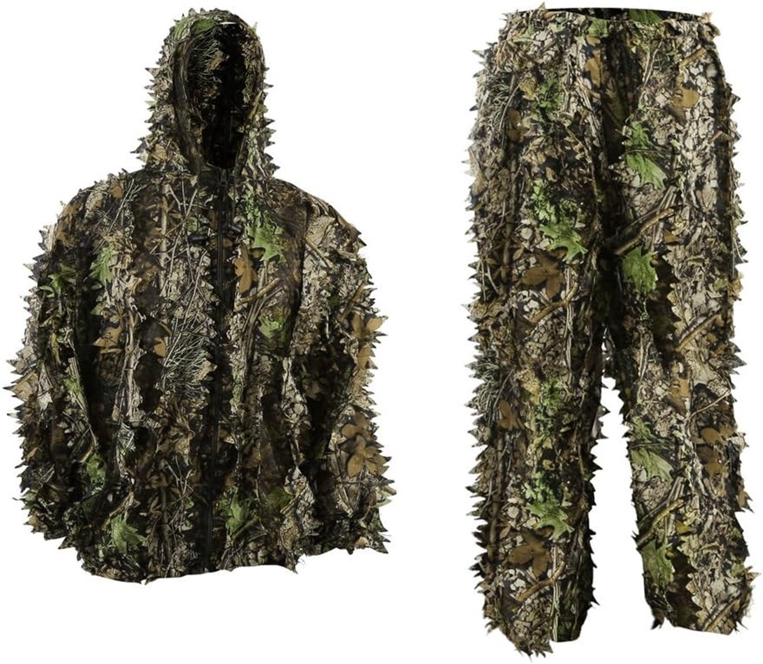 Ghillie Camouflagepak - Blad Groen - S - Ademend Polyester - Voor Jagen en Outdoor Activiteiten