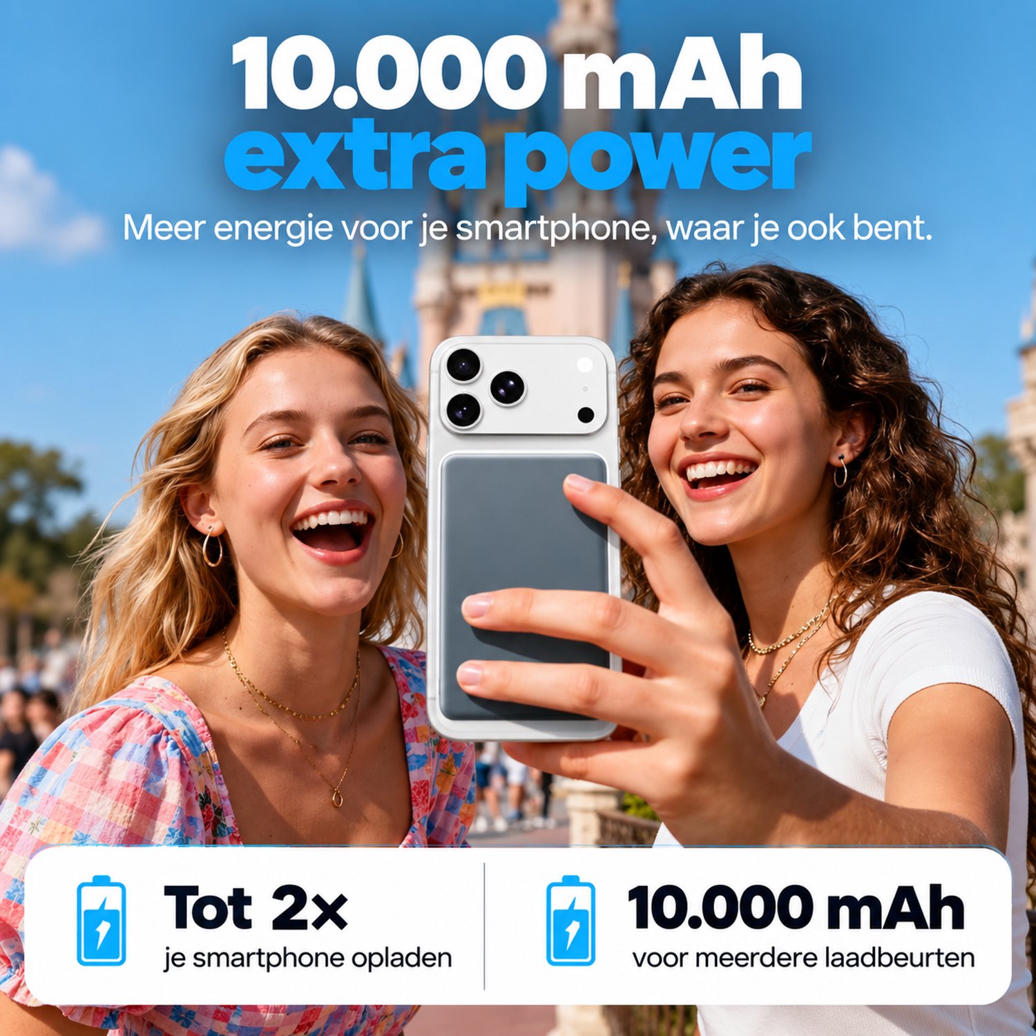 Blynk Magnetische Powerbank 10.000 mAh - Draadloos Snelladen - afbeelding 3