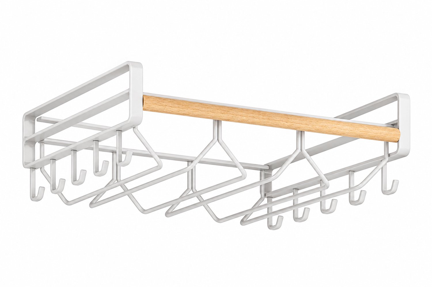 UrbanSelect Wijnglazenhouder - Glazenrek - 3 Rijen - 9 Glazen - Metalen Constructie - Zonder Boren - 32 × 26,5 × 10,5 cm