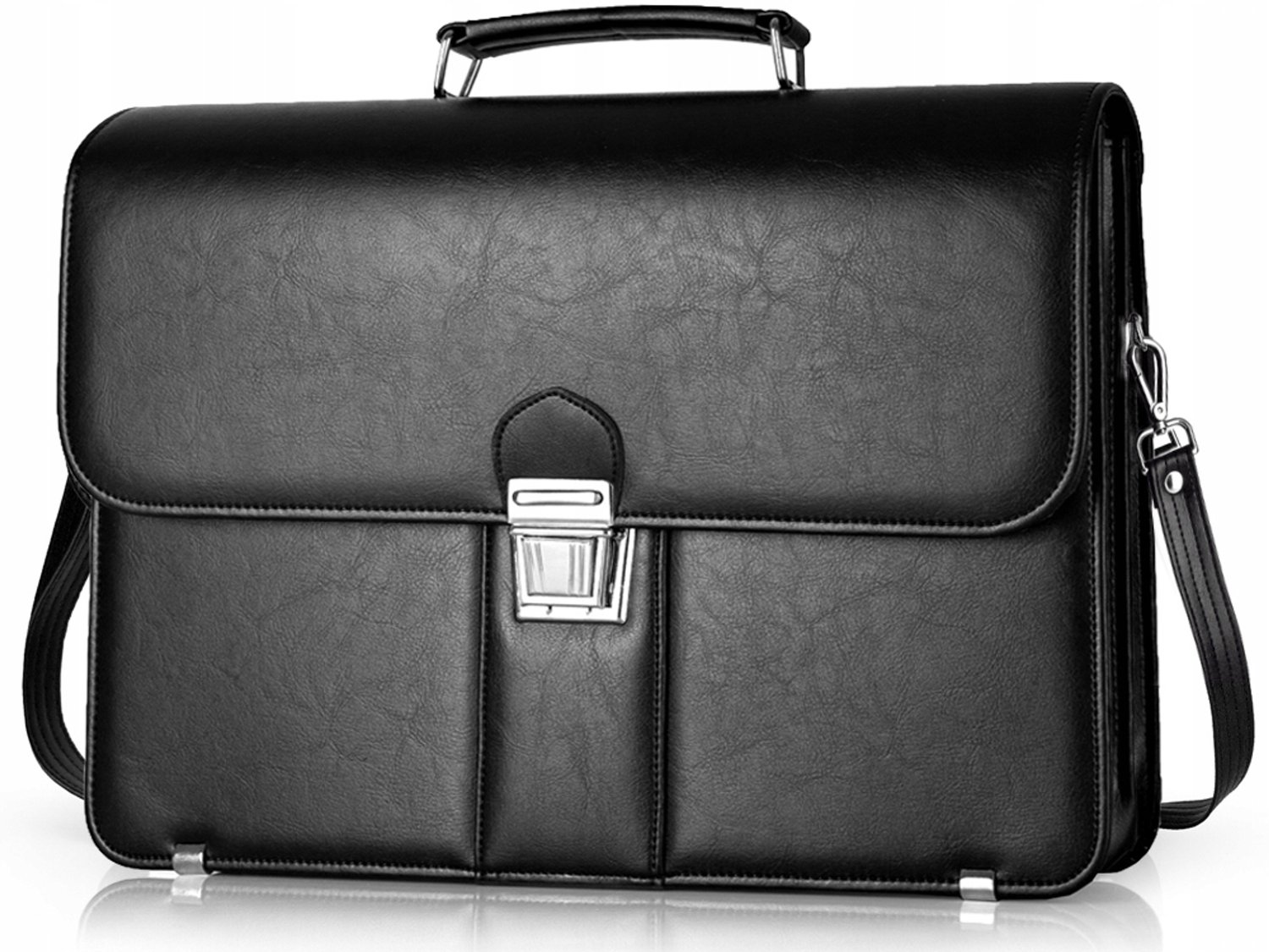 Solome Thorne Laptoptas Aktetas met Schouderband - Zwart