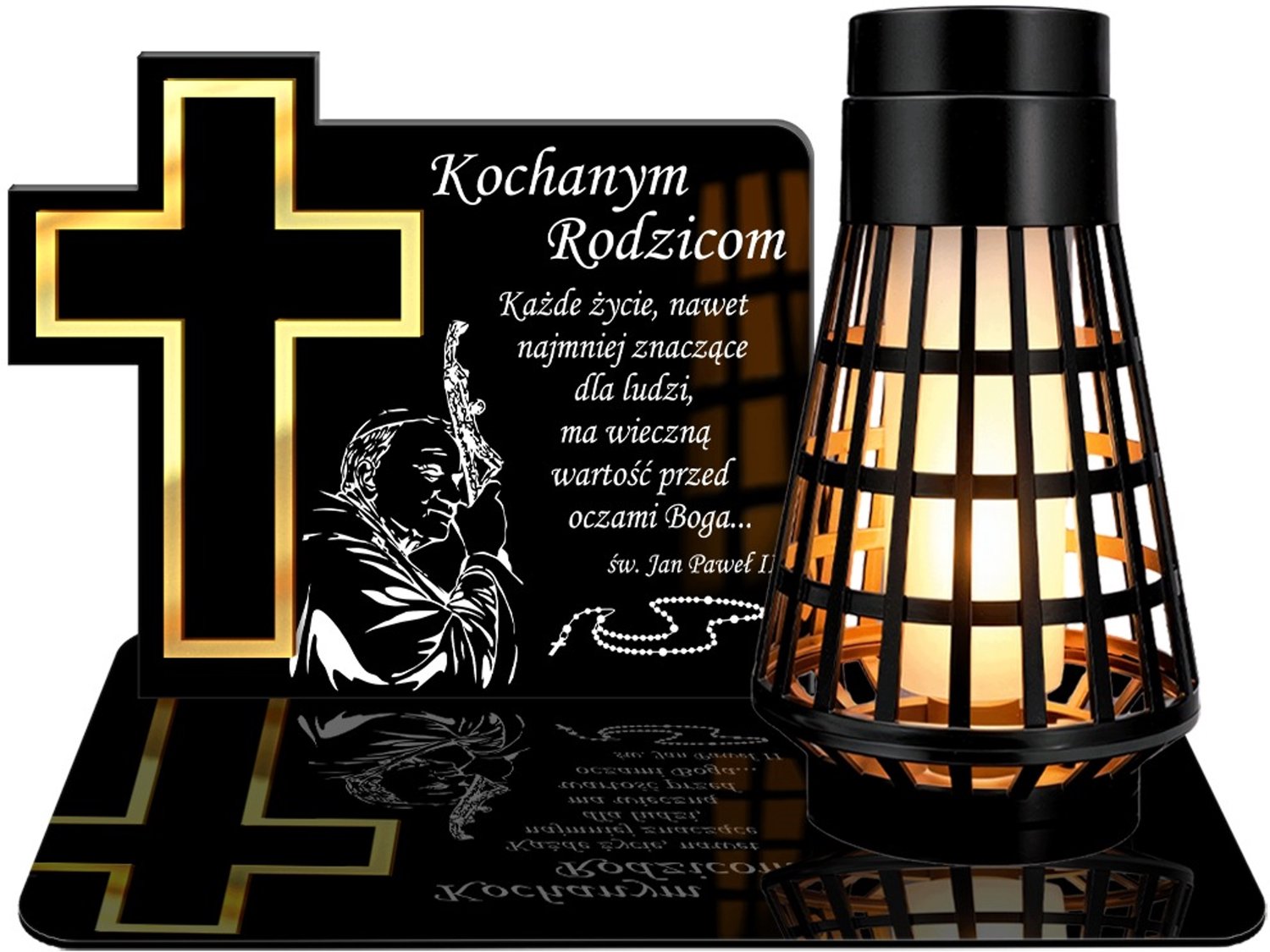 Znicz Solarny LED XL z Efektem Płomienia - Wieczny i Ekologiczny