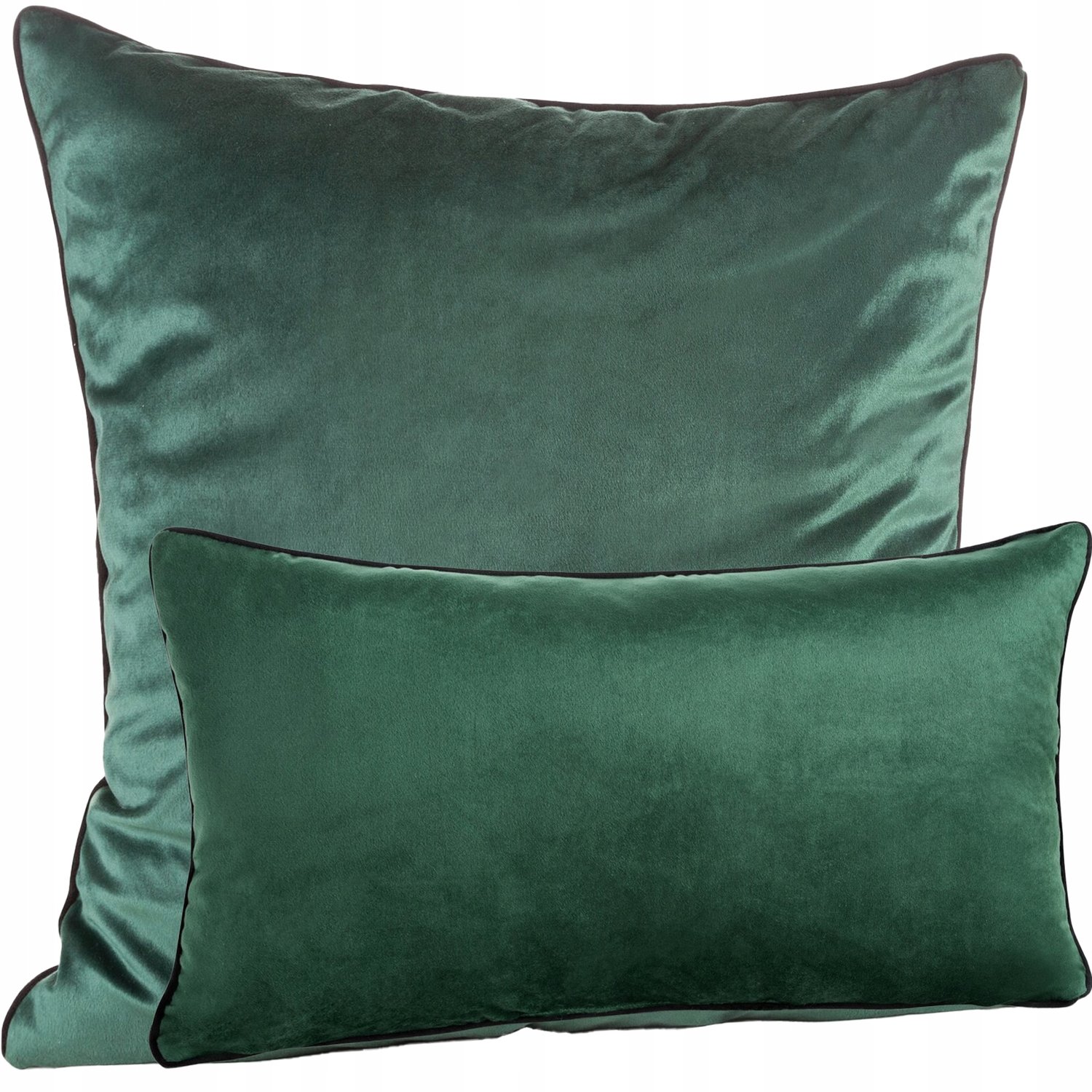 Decoratieve Kussensloop 45x45 cm met Vulling 30x50 cm - Groen Velours