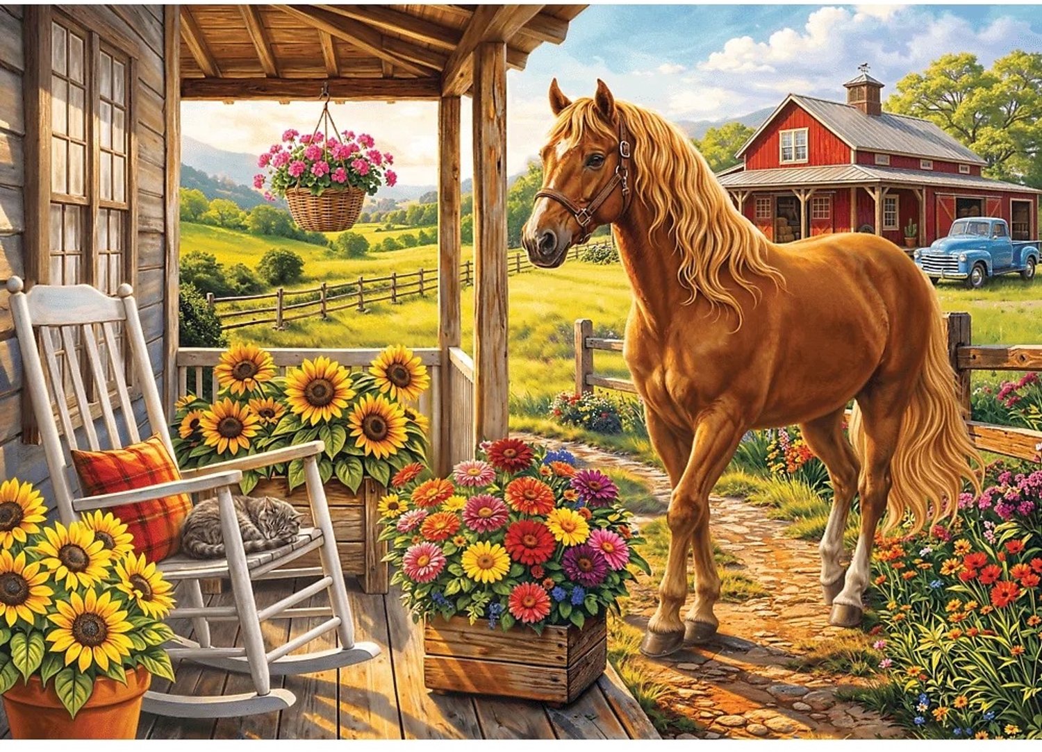 Trefl Puzzel 1000 Stuk: Paard op de Boerderij