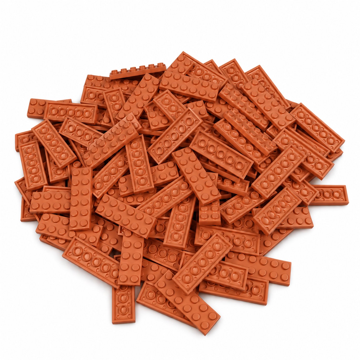 100 Bouwstenen 2x6 plate | Koffie | Compatibel met Lego Classic | Keuze uit vele kleuren | SmallBricks