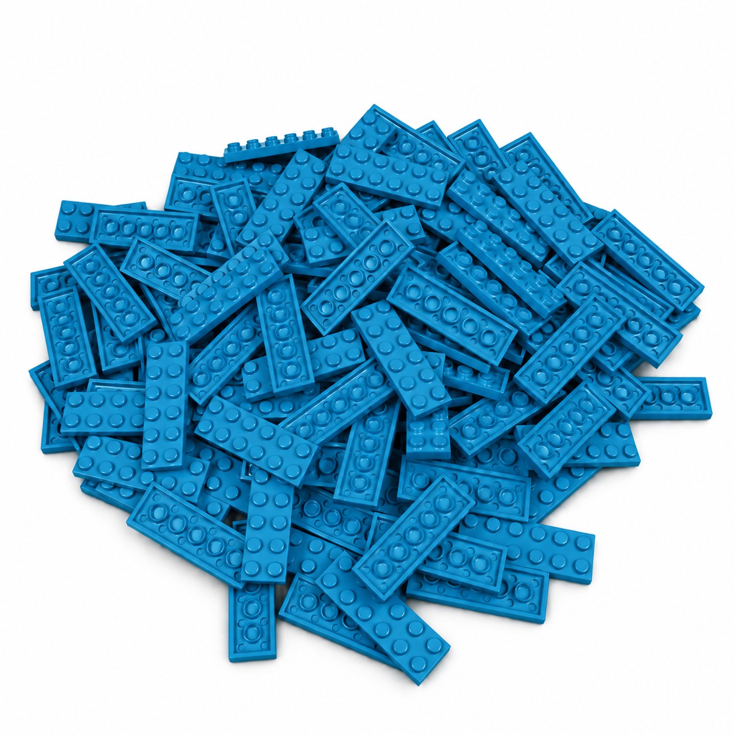 100 Bouwstenen 2x6 plate | Hemelsblauw | Compatibel met Lego Classic | Keuze uit vele kleuren | SmallBricks