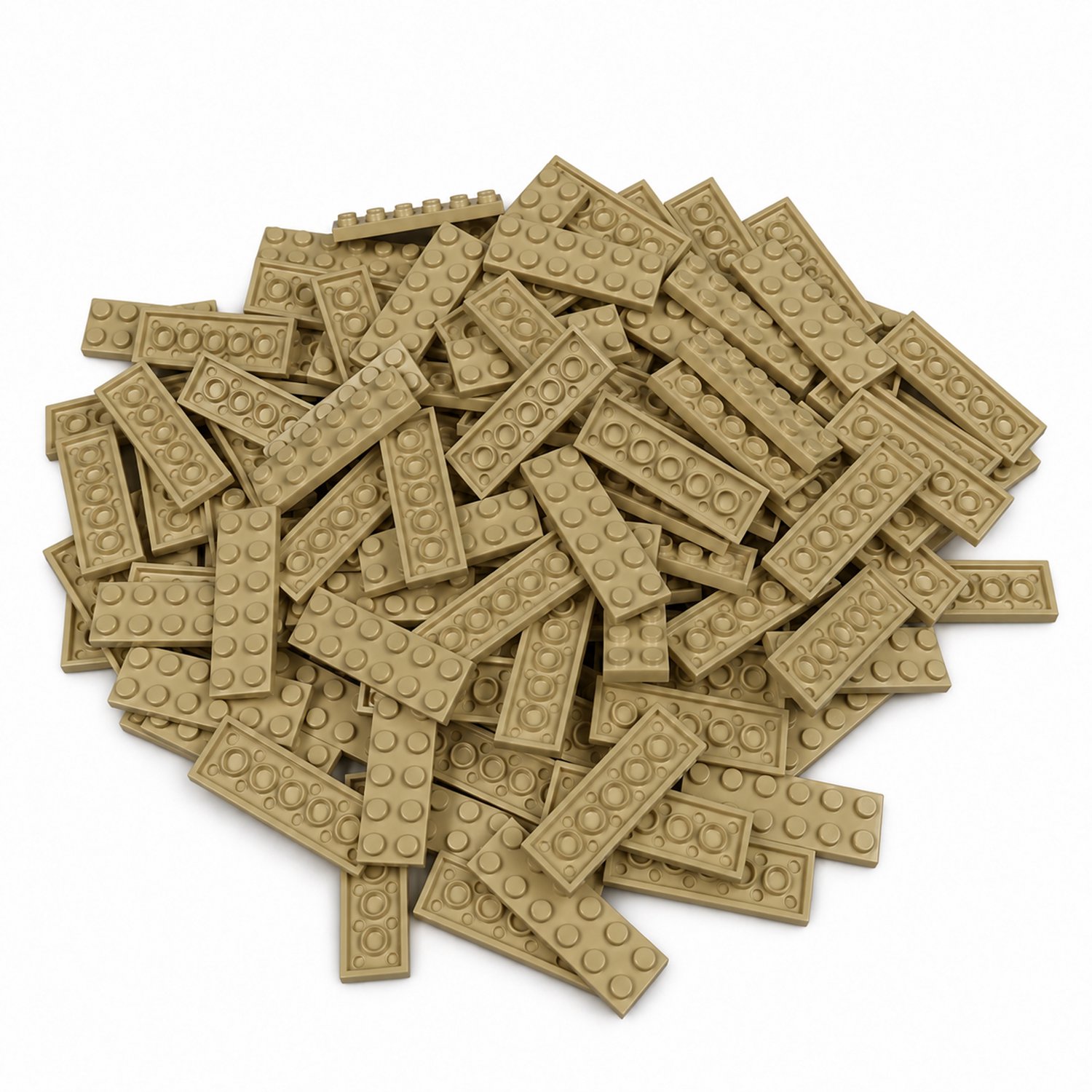 100 Bouwstenen 2x6 plate | Tan | Compatibel met Lego Classic | Keuze uit vele kleuren | SmallBricks
