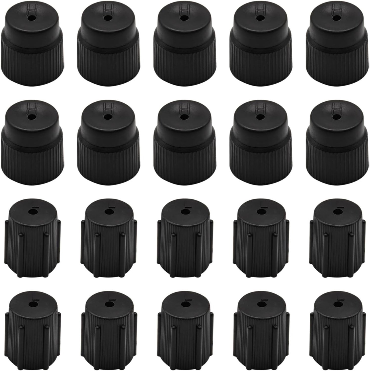 Set van 20 Ventieldoppen voor Auto's - Snelle Koppeling, Vervangingscaps voor R134a Airco Service en Koelvloeistof Oplaadpoort (13mm/16mm)