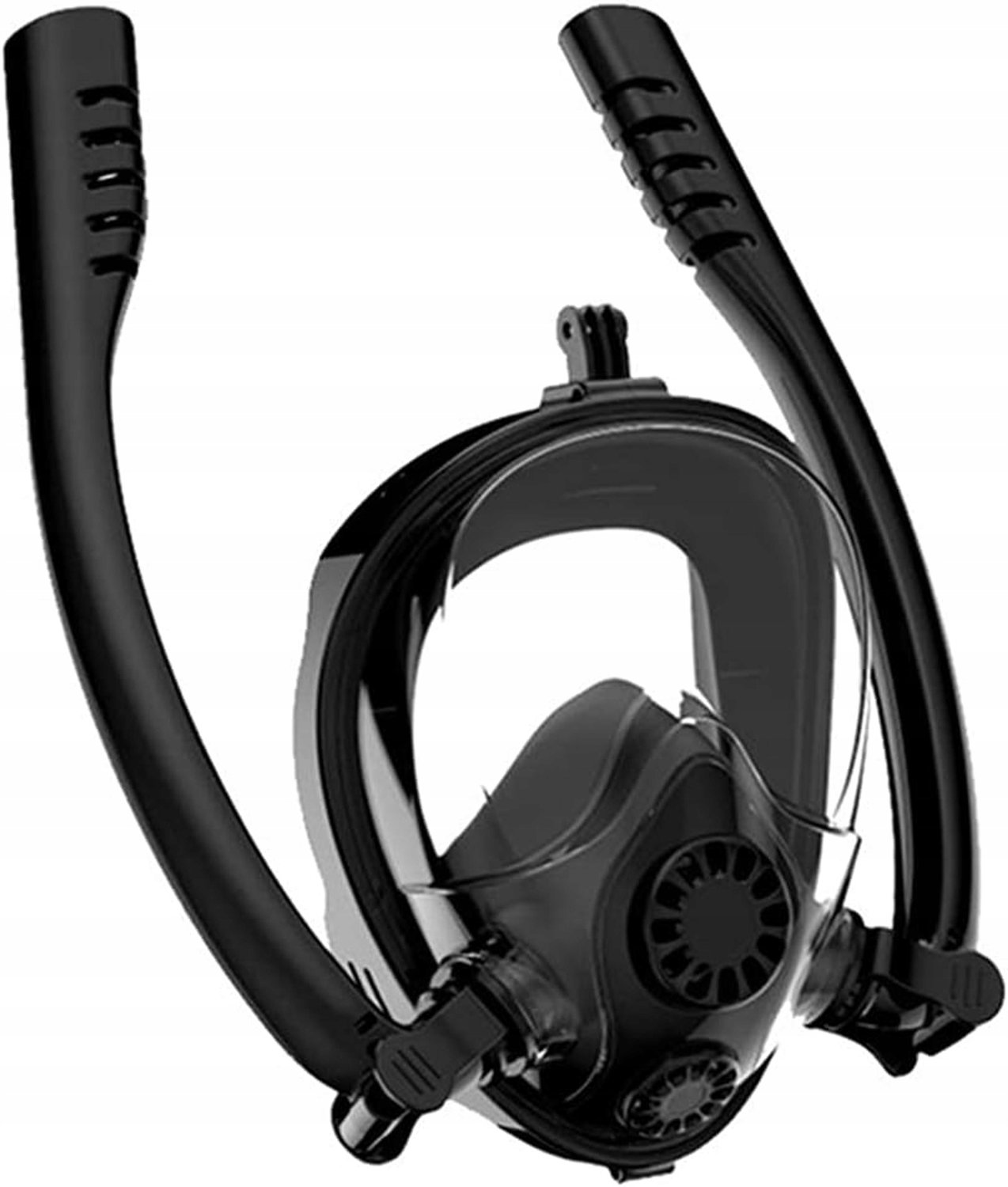 Volledig gezichtsmasker voor snorkelen L/XL - Zwart