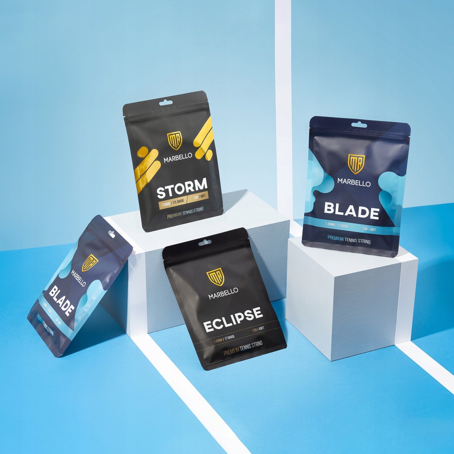 Marbello Blade 1.30 Tennis String Set 12m - Max Controle & Spin
