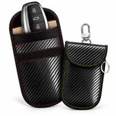 Signaalblocker Autosleutel - RFID Autosleutel Hoesje - Keyless Entry Sleutelbescherming - 2 Stuks - Zwart