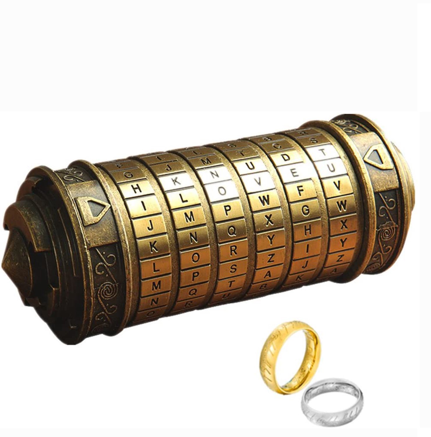 Da Vinci Code Cryptex, Cilinderslot-Puzzeldoos, Hersenkraker-Slotpuzzels, Creatief Cadeau.