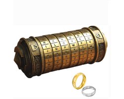 Da Vinci Code Cryptex, Cilinderslot-Puzzeldoos, Hersenkraker-Slotpuzzels, Creatief Cadeau.