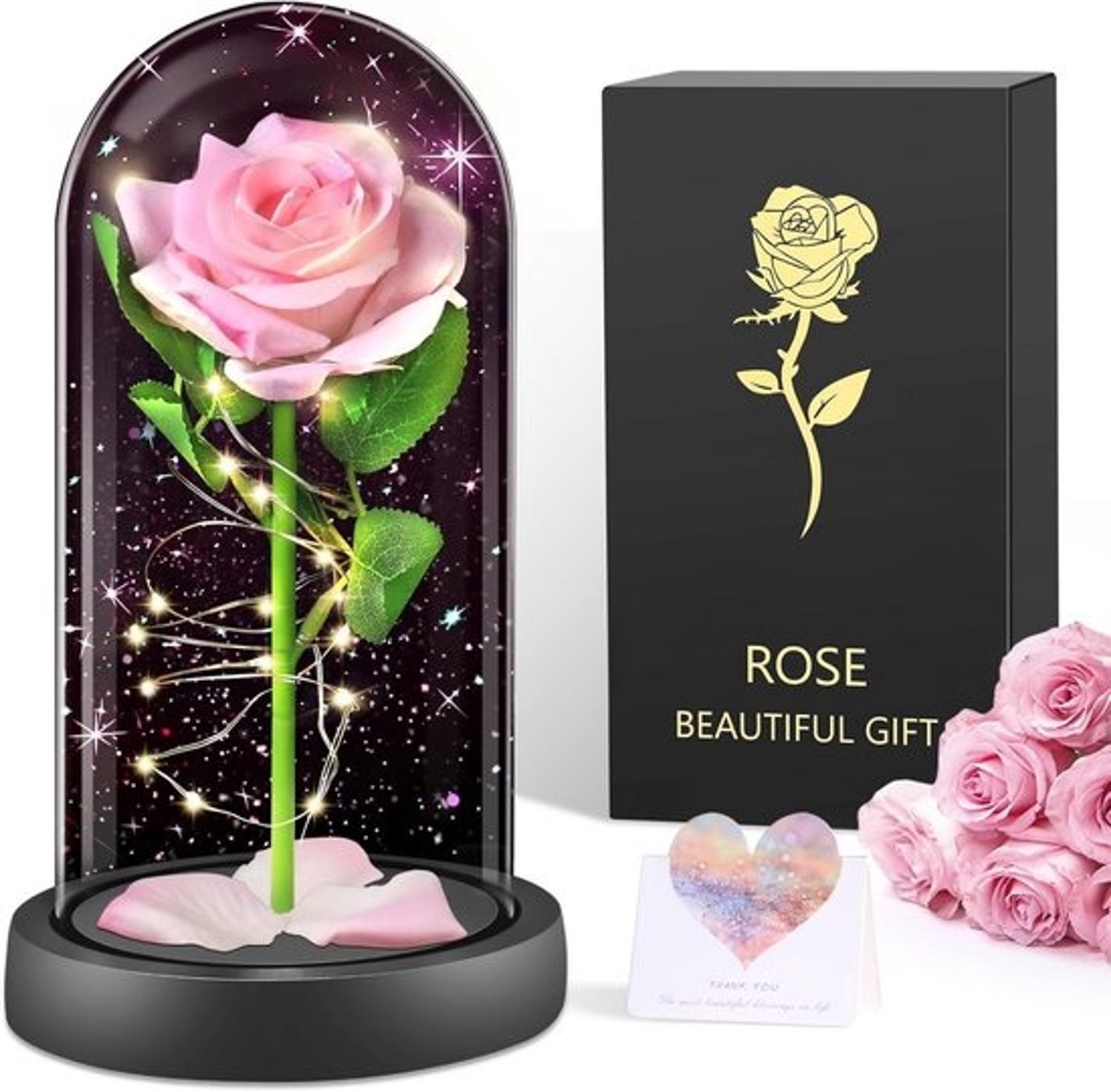 Glazen eeuwige roos - Cadeau voor vrouwen - Valentijnsdag, Moederdag of Kerstmis