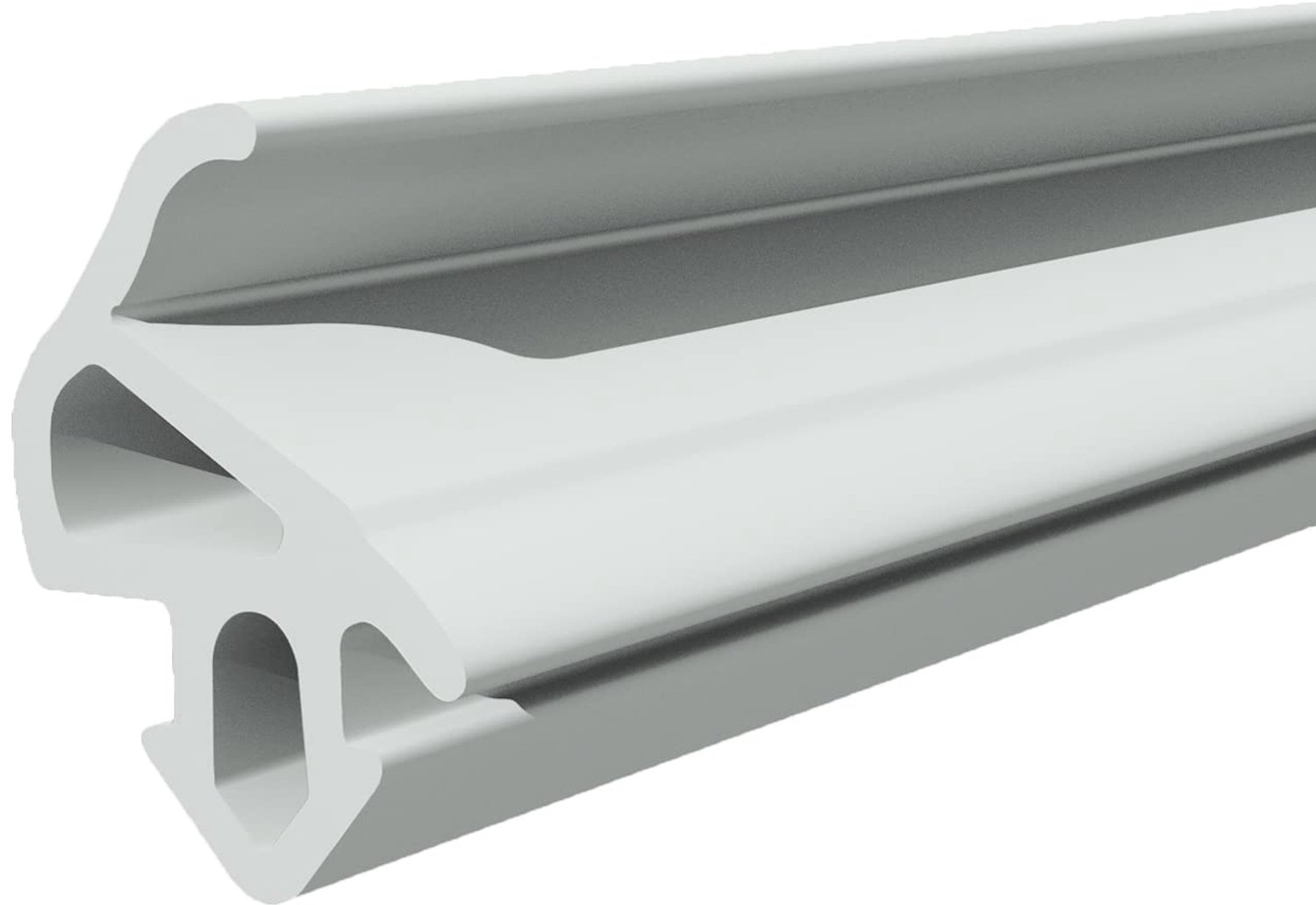 Famanu - Tochtstrip - Vermindert tocht en energieverlies - Duurzaam PVC - Grijs 1 stuks
