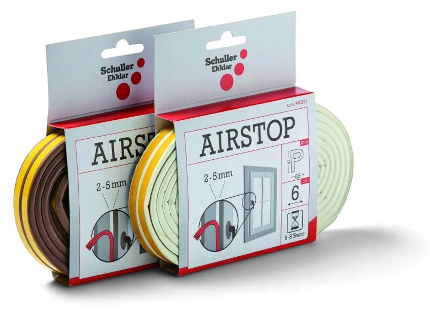 Schuller Tochtstrip P-profiel Bruin Zelfklevend – Airstop – 6 meter – 9 x 5,5 mm