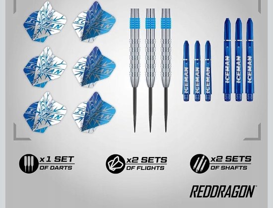 Red Dragon Gerwyn Price Iceman 20g Dartpijlen van Red Dragon — afbeelding 3