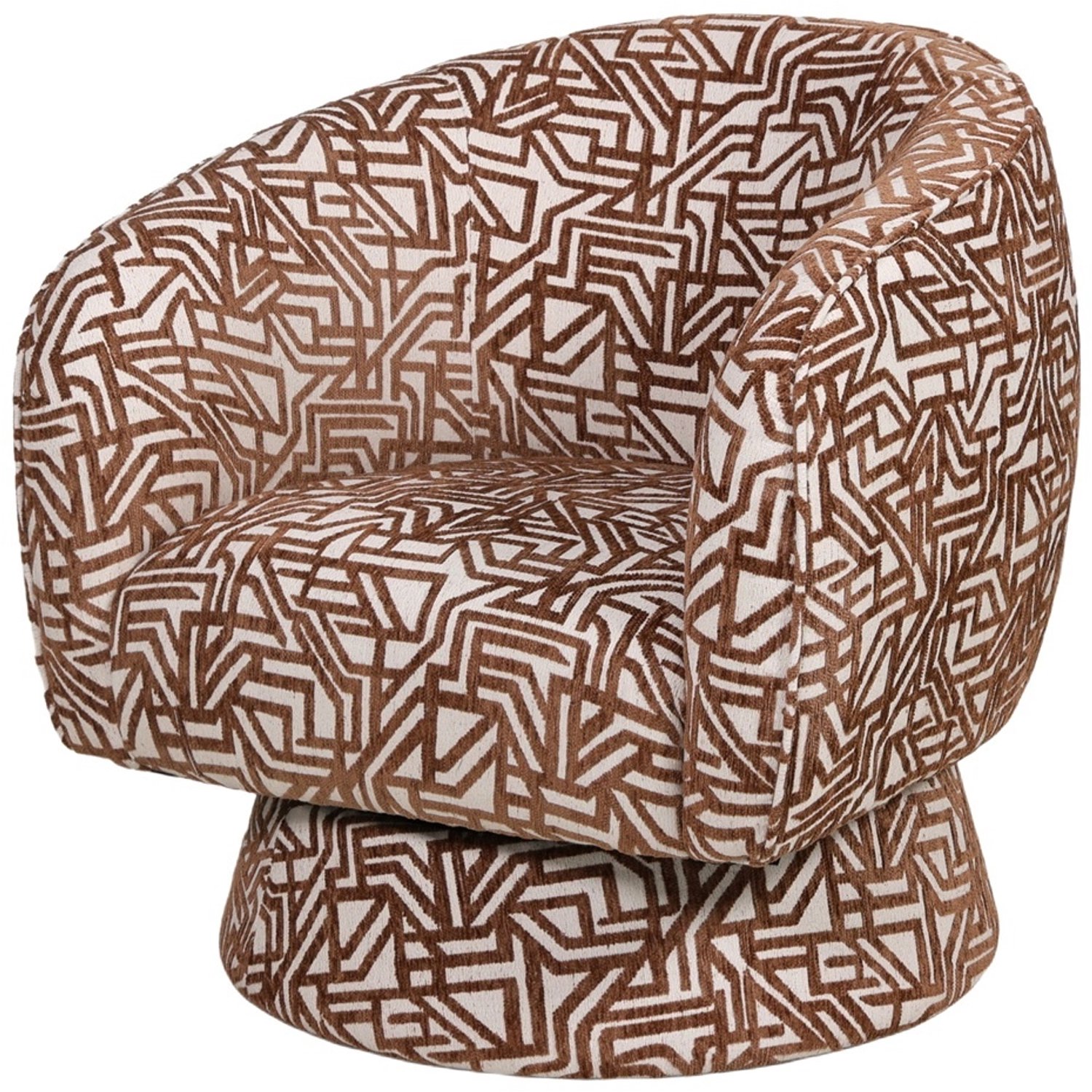 Damn Fashion Draaifauteuil Esmee in stof Trust bruin