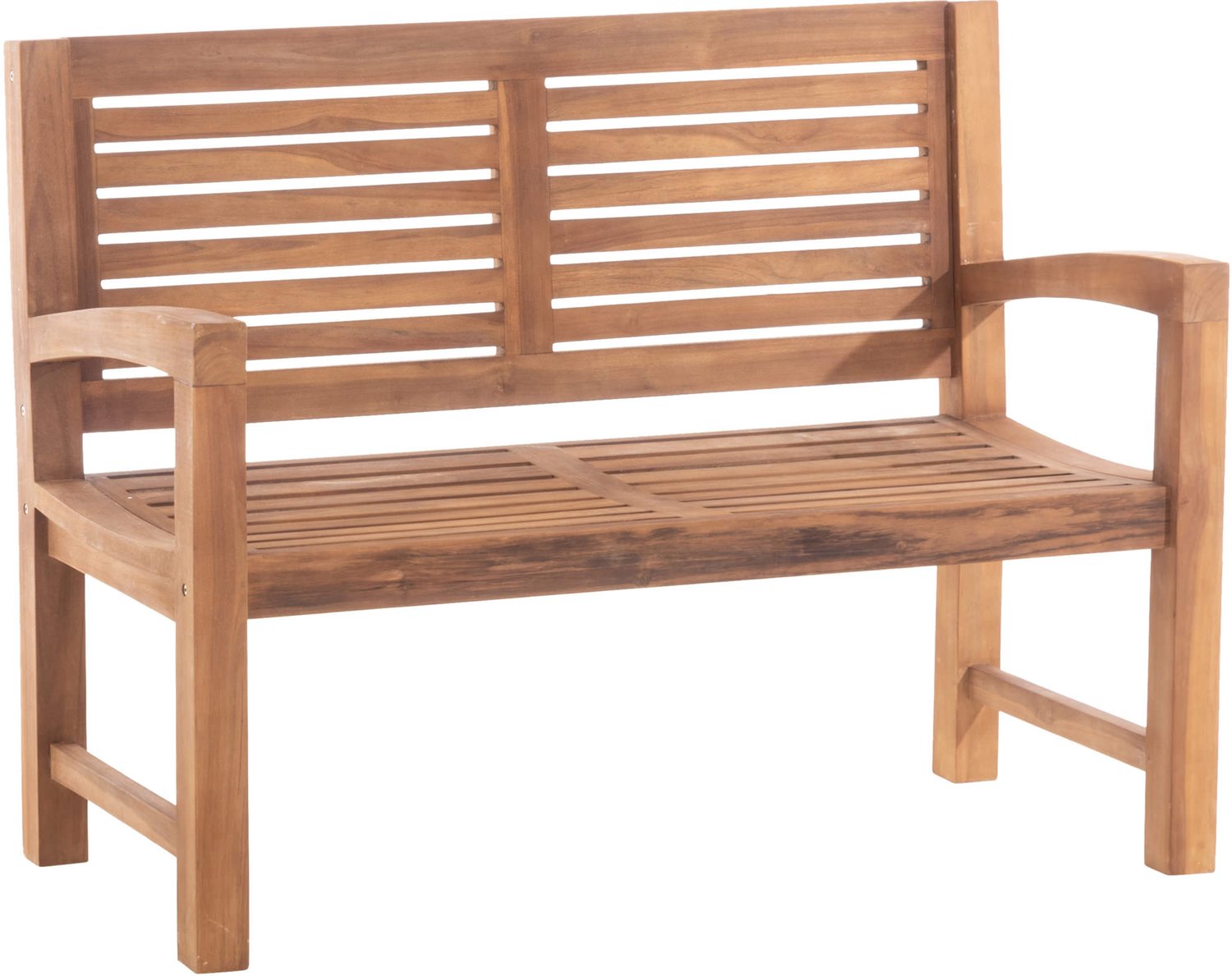 Bank - 120 cm - Met armleuningen - Teak