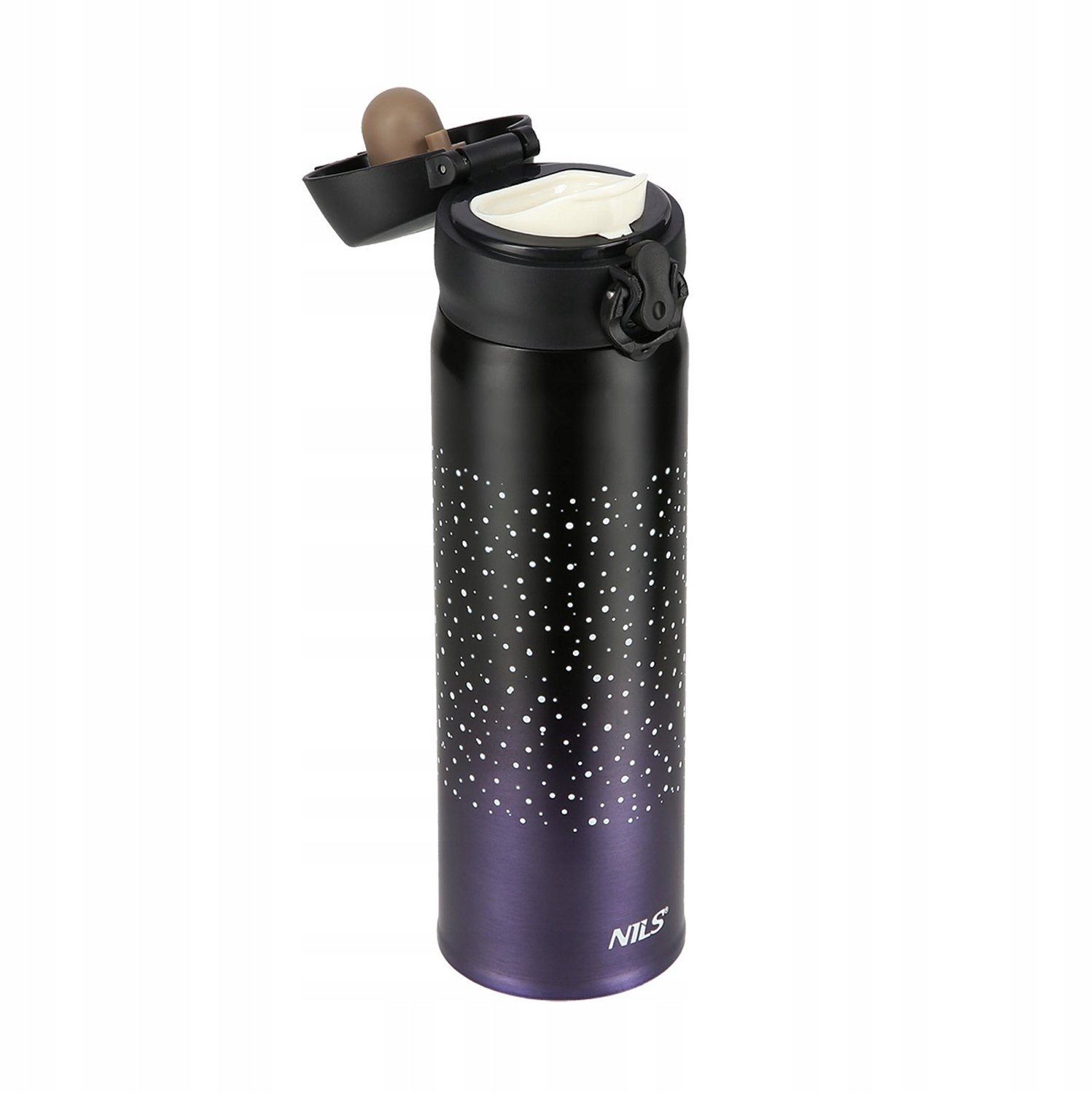 Nils NCB11 Thermosbeker 450ml - Lekvrij, RVS, Paars
