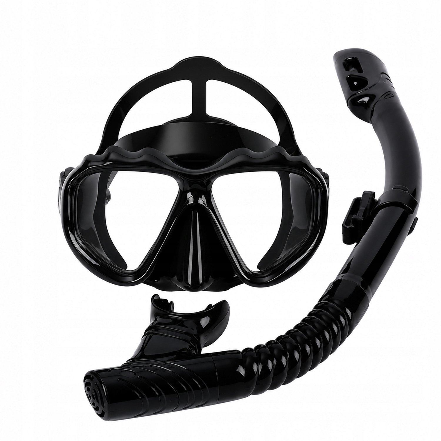 Snorkelset - Duikmasker met Snorkelbuis - Zwart