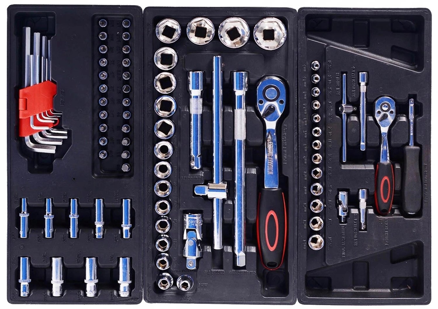 Gereedschapset 82-delig voor gereedschapswagen - 3 modules
