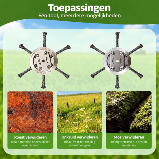 Duroblade Staaldraad Gras Trimmer - Duroblade - Duro Blade Maaikop - Duroblade Maaikop - Duroblade Gras Trimmer - Duroblade Trimmerblad Grastrimmer - Maaikop Bosmaaier - Bosmaaier Electrisch - Grasmaaier — afbeelding 3