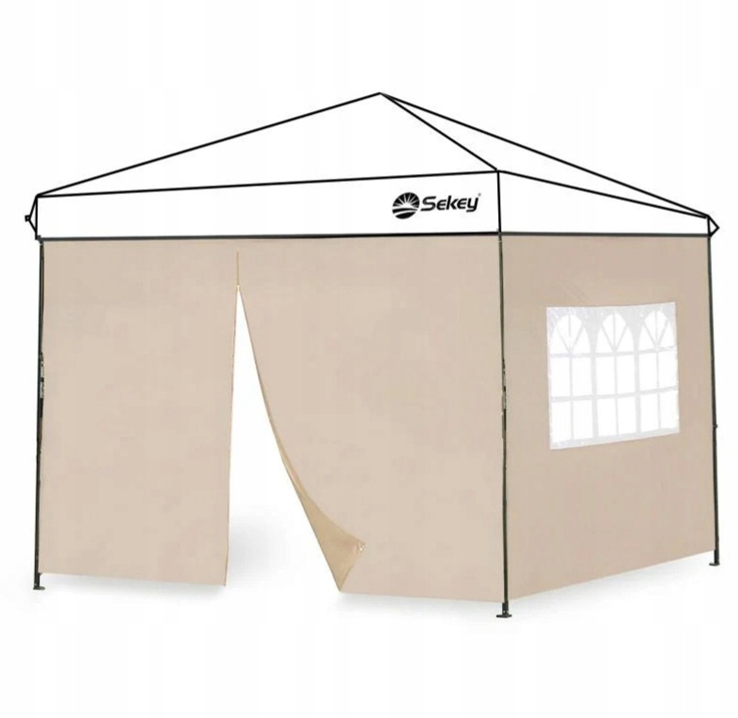 Zijwanden voor Partytent 3x3m - 2 stuks - Cappuccino