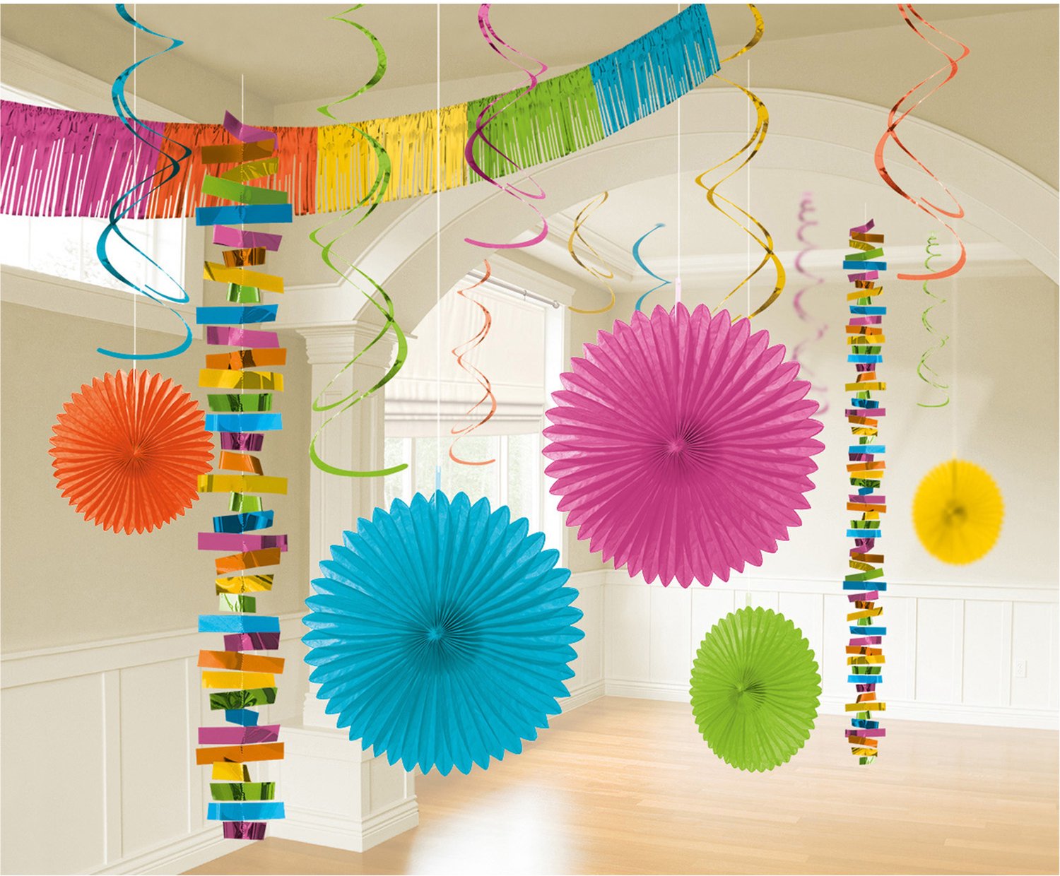 RIETHMULLER - 18-delige veelkleurige papieren decoratieset