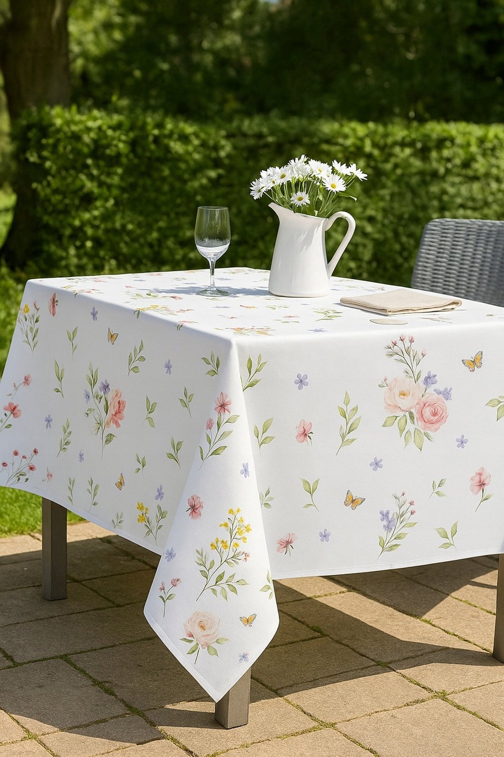Waterproof Bloemrijk Tafelkleed voor Binnen & Buiten - 280x150 cm