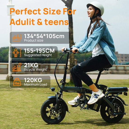 F1L E-bike - 40km actieradius - 48V 7.5Ah accu - Topsnelheid 25 km/u - Maximale belading: 120 kg - grijs — afbeelding 4