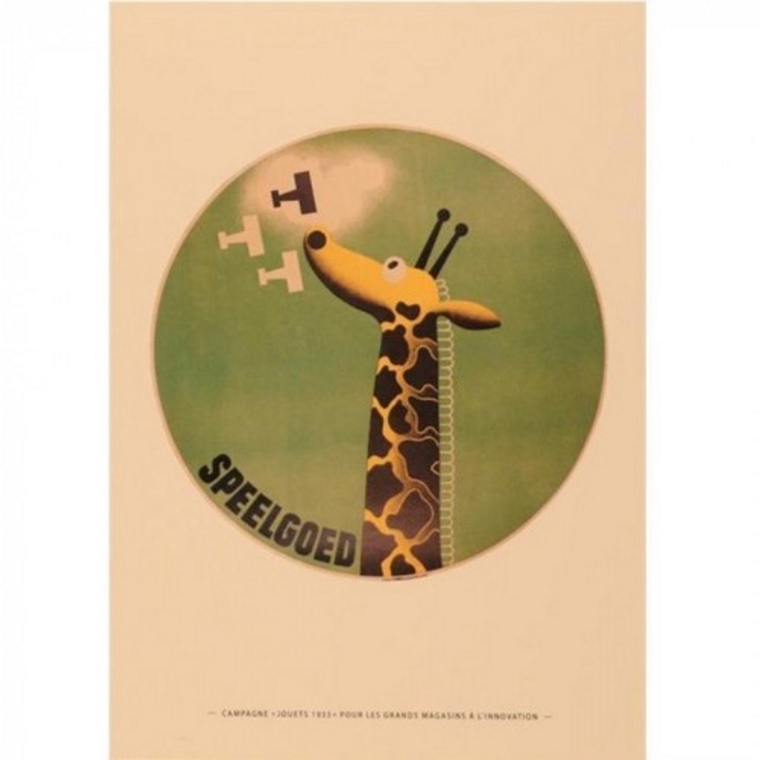 Speelgoed - CP Pub - Herge promotiekaart met giraf - Kuifje Postkaart - Tintinimaginatio - 12,5 x 17,5 cm