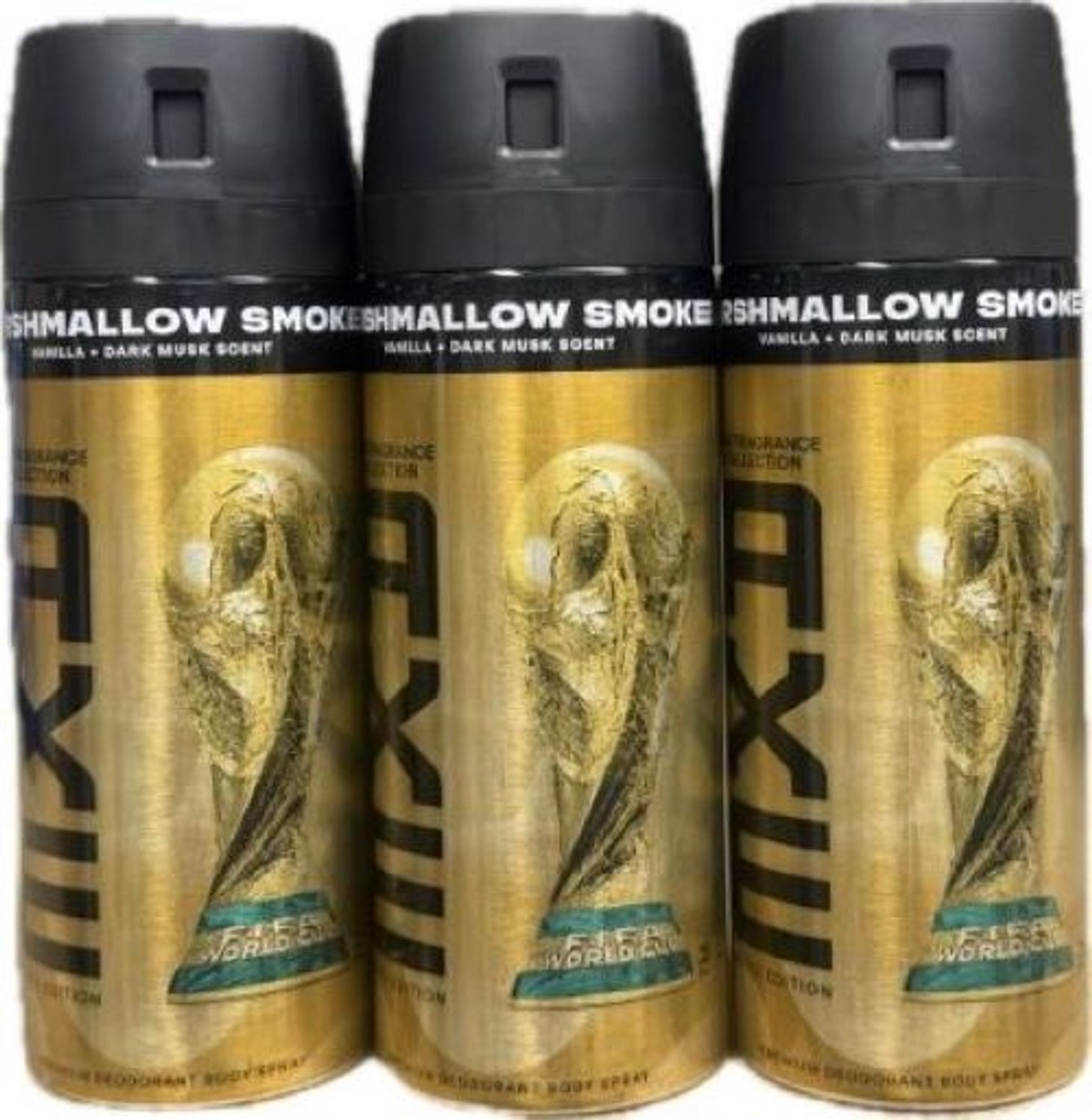 AXE Fine Fragrance Collection Premium Deodorant Bodyspray - Marshmallow Smoke FIFA Limited Edition - verrijkt met essentiële oliën - 3 x 150 ml