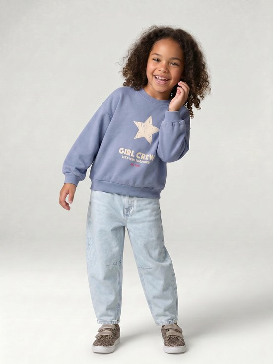 Ballonjeans meisje gebleekt denim
