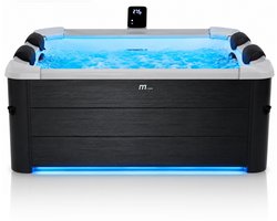 MSpa Oslo Frame - jacuzzi - 6-Persoons – 160x160cm - Jacuzzi ook in de winter – 120 Bubbeljets & 8 Massagejets – WiFi – UVC – LED