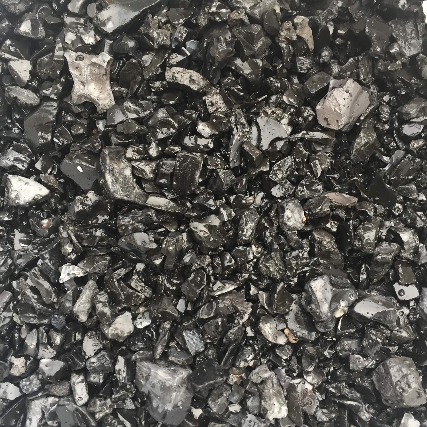 Siergrind 5/16 mm - zwart/antraciet afgerond - decoratie voor huis en tuin - 1 kg m-winkel - m-winkel